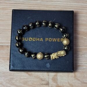 Feng Shui Pixiu Good Luck Bracelet for Unisex Chinese Dragon Lucky Charm Obsidia